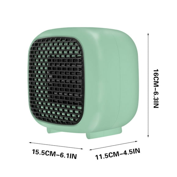 Chauffage de Bureau 800 W Compact Mini Chauffage d'Appoint pour la Maison et le Bureau avec 2 Réglages de Chaleur et Boîtier en Plastique Ignifuge