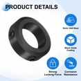 thumbnail image 4 of Uxcell 4pack Set-Screw Collars 20mm Bore, 1045 Steel Shaft Collars, 32mm OD, 10mm Width Axle Collar Clamp for Linear Rod Shaft Guide, 4 of 6