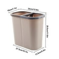 thumbnail image 3 of Kitchen Trash Can, Step-On Garbage Can with Lid, Tall Kitchen & Bathroom Trash Can, Small Office Waste Bin, Brown - Xuniizn, 3 of 5
