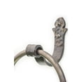 thumbnail image 5 of Hand Hammered Plate Wall Mounted Wrought Iron Towel Ring, 5 of 6