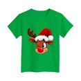 thumbnail image 4 of Xyant Christmas Shirts for Boys Girls Reindeer Print Short Sleeve Tshirts Kids Toddler Funny Holiday Gift Xmas Graphic Tees Tops, Size 5-6 Years, 4 of 4