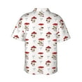 thumbnail image 3 of Goofa Different Mushrooms Hawaiian Shirt for Men, Unisex Summer Beach Casual Short Sleeve Button Down Shirts,Aloha Tropical Floral print shirt-Large, 3 of 9