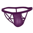 thumbnail image 2 of Jwputqe&nbsp;Mensg Strings and Thongs,Thongs For Men,Mens ThongsBreathable,Cooling,Solid,Low Waist,Polyester,Cotton,Purple,One Size, 2 of 5