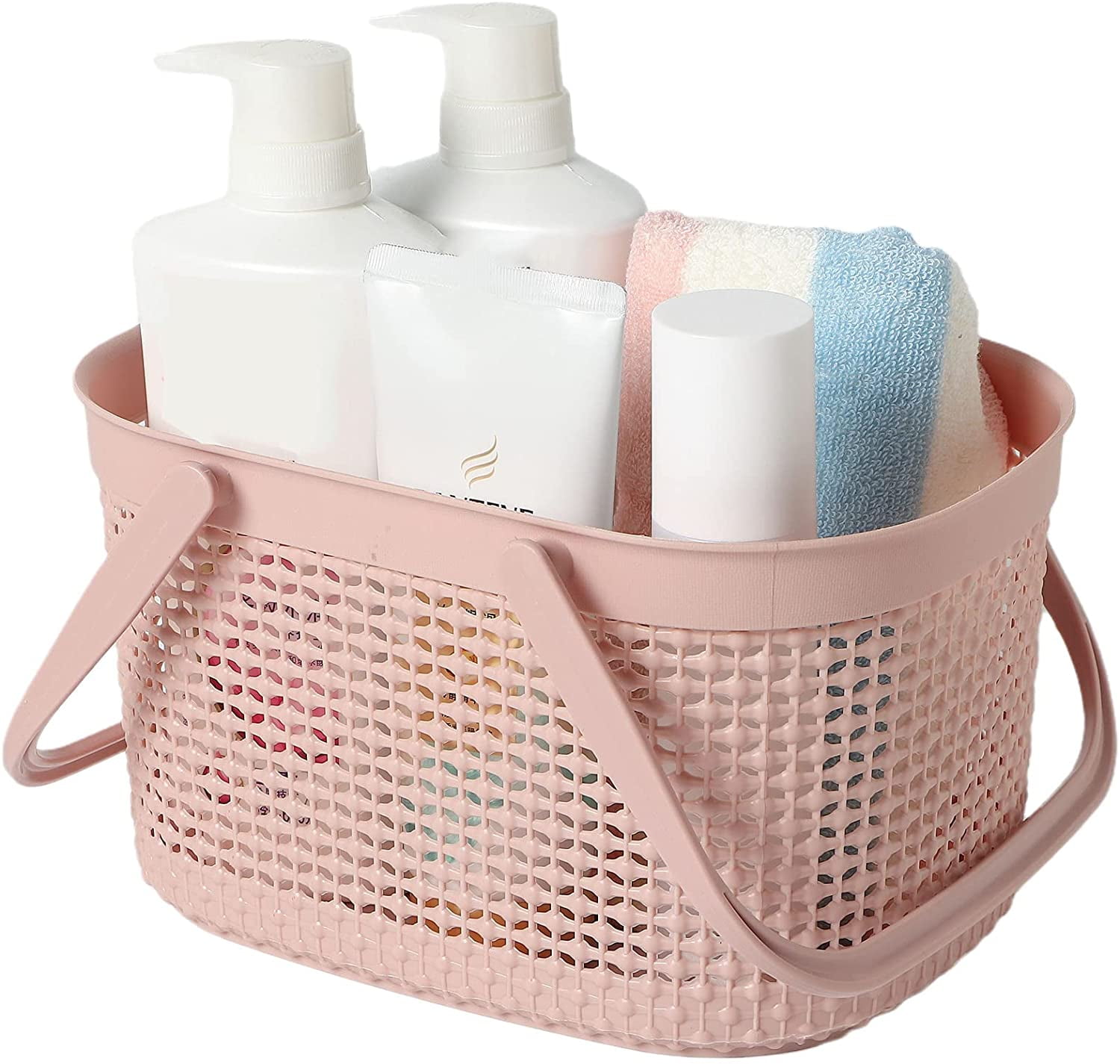 Heldig Shower Caddy Basket with Handle, Plastic Organizer Storage Tote