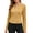 Yellow Jackets, variant on Women's Faux Suede Long Sleeve Jackets Slim Fit Cropped Bomber Coat Full Zip Closure Warm thermal Fall Tops for Daily Casual Wear Yellow