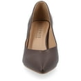 thumbnail image 6 of Journee Women's Simonne SuperNatural Shades Narrow Width Block Heel Pointed Toe Pumps, 6 of 9