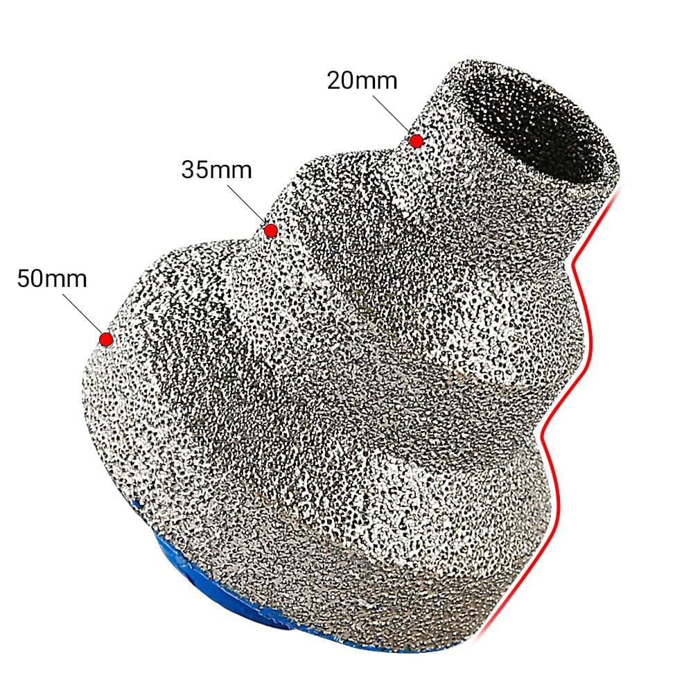 CATPAN 20/35/55mm Tapered Diamond Hole Saw Set - Step Drill Bit for Stone/Marble/Rock Plate, Multi-Size Pagoda Opening Tool for Universal Round Holes