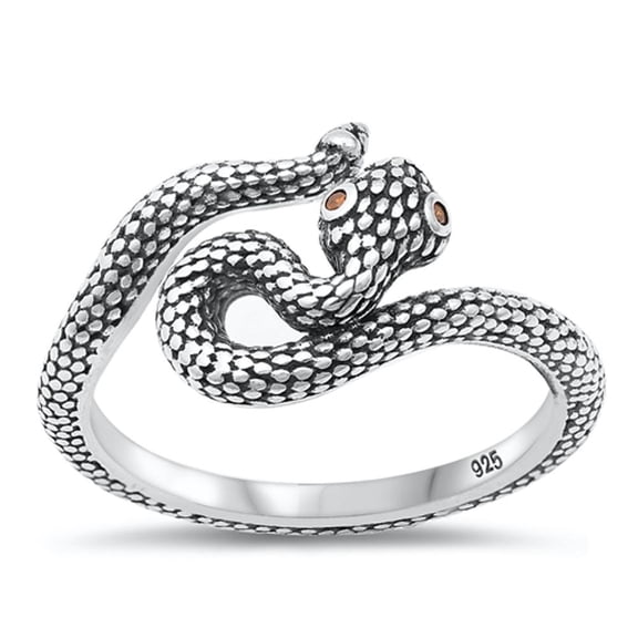 Rattlesnake Viper Healing Ring .925 Sterling Silver Band Jewelry Female Male Unisex Size 5
