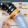 thumbnail image 5 of POWERTEC 2-1/2" Integrated Blast Gate Clog Resistant Patented, Anti Gap Tapered ABS Plastic Fitting for Dust Collection Systems  (70294), 5 of 10