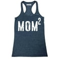thumbnail image 1 of P&B Mom of 2, Mom Squared Women's Tank Top, Heather Navy, S, 1 of 2