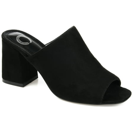 

Journee Collection Womens Adelaide Wide Width Peep Toe Slip On Block Heel Sandals