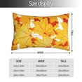 thumbnail image 2 of Honeii Autumn Maple Leaves Print Pillow Cases,Plush Throw Pillow Covers,Decorative Pillowcase for Sofa, Couch, Living Room-14"x20", 2 of 6