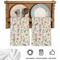 thumbnail image 5 of Spring Floral Kitchen Towels Set of 2, Elegant Pastoral Flowers Dragonfly Rustic Absorbent Dish Towels for Kitchen, Microfiber Hand Towel, Quick Drying Tea Towel for Cleaning Decorative Dishcloths, 5 of 7