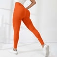 thumbnail image 2 of Butt Lifting Leggings for Women, Comdrip Thick High Waist Yoga Pants with Workout Running Yoga Leggings for Women Womens Leggings orange S, 2 of 9