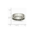 thumbnail image 2 of Ladies or Mens Chisel 6mm Comfort Fit Titanium Wedding Band Ring with Beveled Edge, 2 of 7