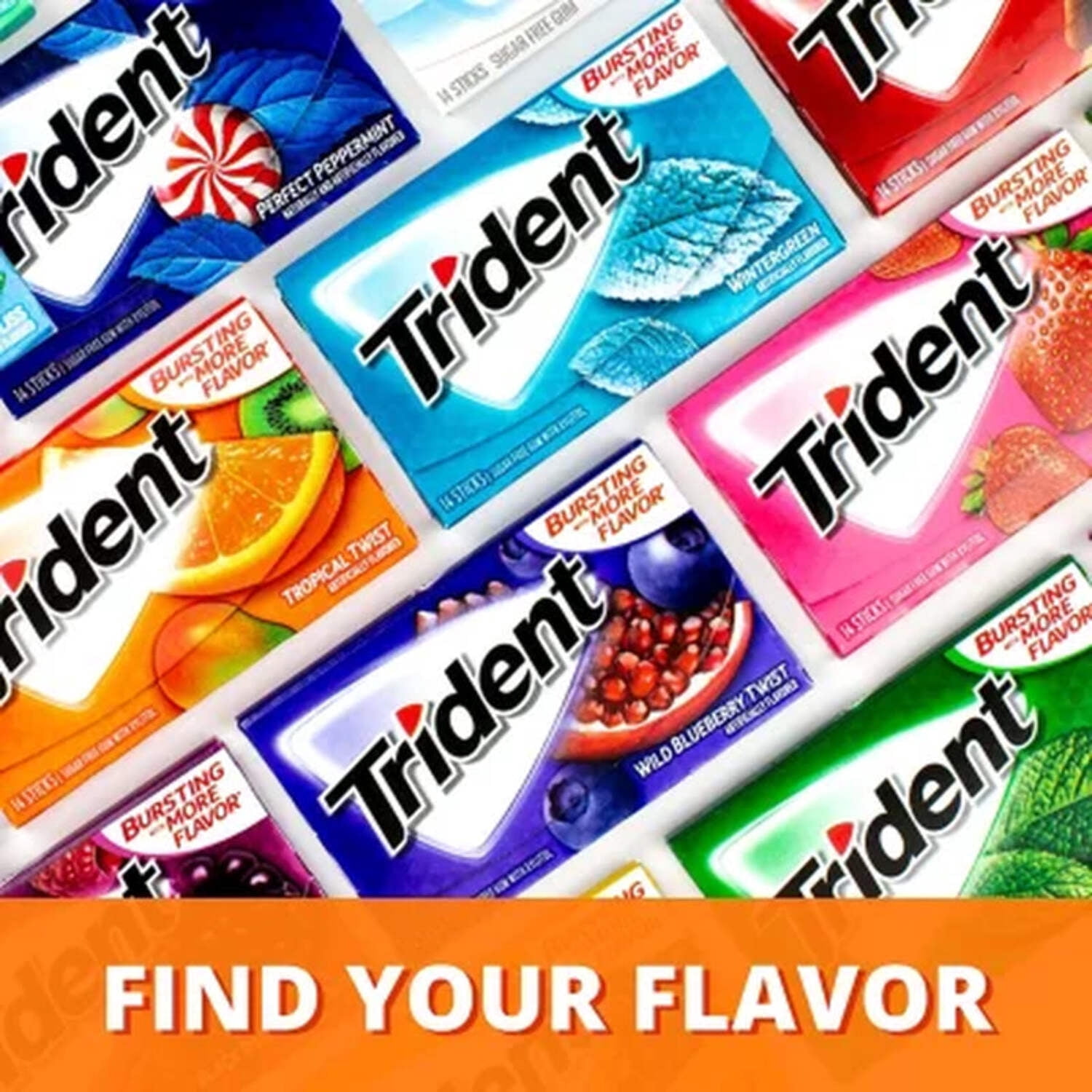 Trident Fruit Variety Pack Sugar Free Gum (14 per Pk., 20 Pk.)