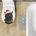 thumbnail image 4 of ZIATUBLE Christmas Black Cat Toilet Lid Dust Cover Machine Washable Seat Covers Easy to Install Toilet Lid Cover with Stretch Edges Seat Protector Cover for Home Xmas Decor, 4 of 6