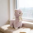 thumbnail image 6 of Cuddly White Alpaca Llama Lamb Toy - 13" Stuffed Animal Cushion Plush Doll, Kawaii Plushie, 6 of 6