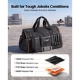 thumbnail image 4 of KFFKFF 20-Inch Tool Bag with 33 Pockets, Portable Organizer for Tools, Large Storage with Durable Zipper, Adjustable Shoulder Strap, Water-Resistant Design, Ideal for Home and Professional Use, 4 of 9