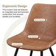 thumbnail image 6 of Topeakmart Faux Leather Dining Chairs with Metal Legs, Set of 4, Brown, 6 of 7