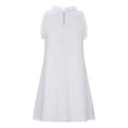 thumbnail image 6 of Wycnly Dresses for Women Casual Plus Size Loose Cotton Linen Tank Mini Sundress Round Neck Sleeveless Solid Summer Short Formal Dress White s, 6 of 6