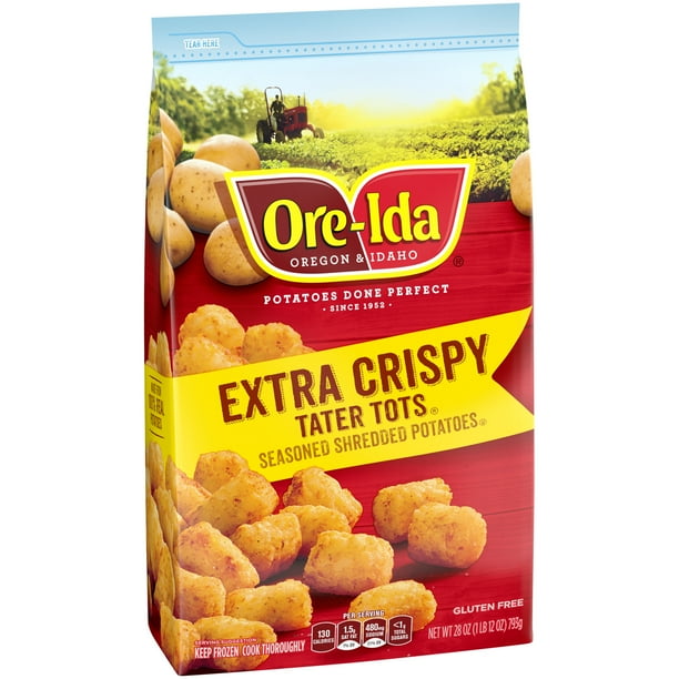 OreIda Extra Crispy TATER TOTS, 28 oz Bag