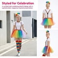 thumbnail image 5 of Forfamy 6 Pcs Rainbow Accessories Set Rainbow Costume for Women Pride Skirt Rainbow Tutu Skirt Headband Socks LGBTQ Gay Pride Accessories Rainbow Outfits, 5 of 6