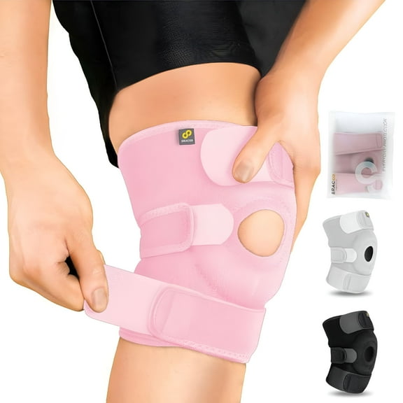 TELOLY Adjustable Compression Knee Patellar Pad Tendon Support Sleeve Brace for Men Women-Arthritis Pain,Injury Recovery,Running,Workout