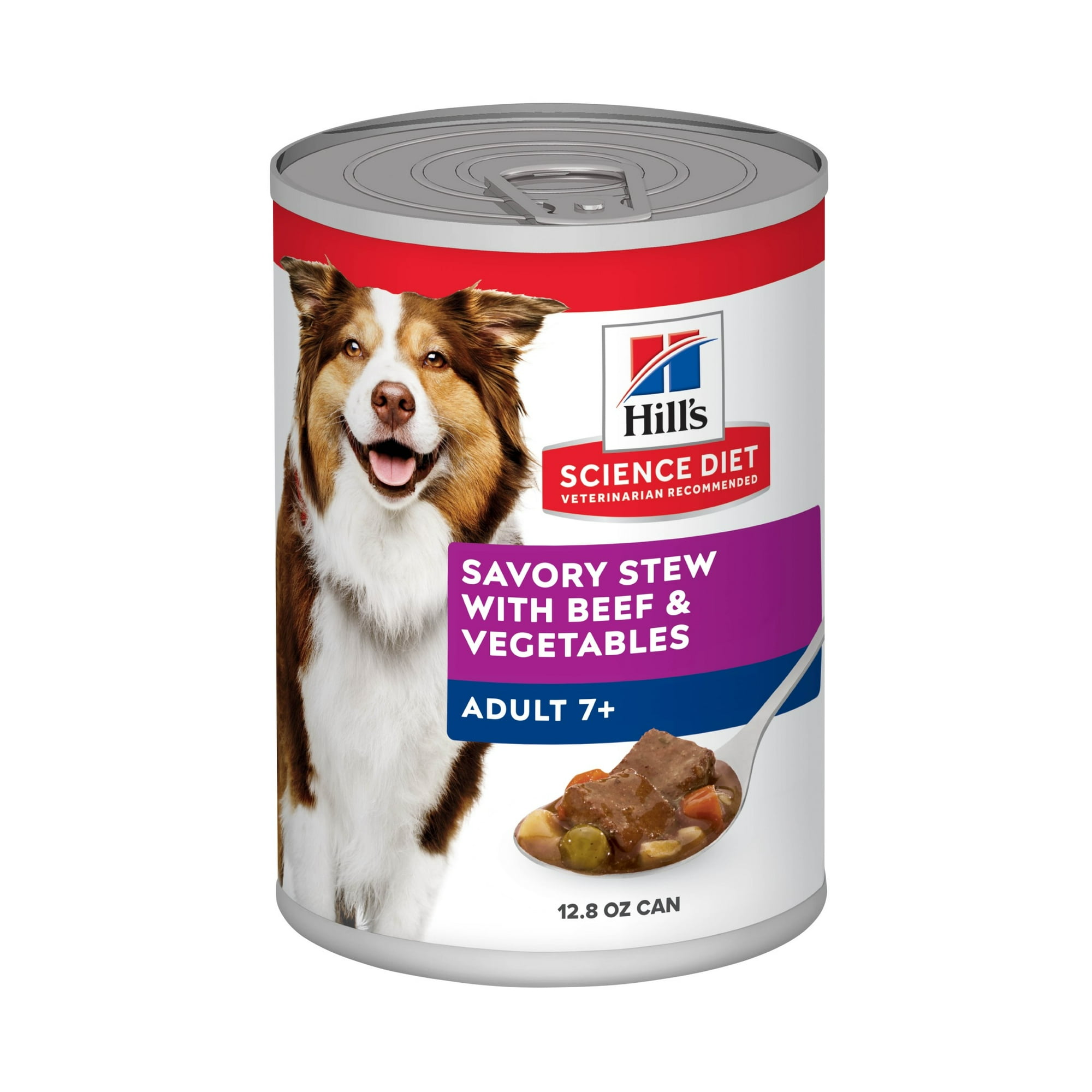 Hill's Science Diet Beef & Vegetables Wet Dog Food for 7+ Senior Dogs, 12.8oz Can 12pk