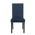 thumbnail image 4 of Blue Velvet Parsons Dining Chairs / Solid Wood Legs for Stability, 4 of 5