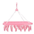 thumbnail image 3 of Laundry Rack, 32 Clips Socks Drying Rack Clothes Dryer Rack Clothes Dryer Drying Rack, For Household Hanger Shower Curtain Rod Clothes Line, 3 of 5