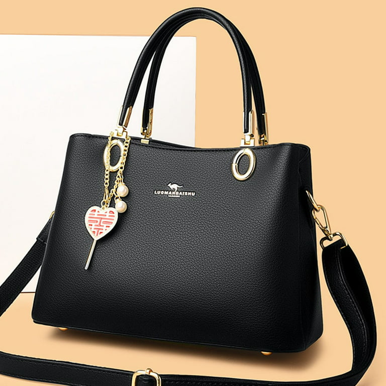 CoCopeaunts Female Pure Color Tote Bag Quality Top Layer Cowhide Shoulder  Bag Trend All Match Handbags Lady Heart Shaped Pendant Shopper Bag 