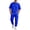 Blue@GC@, variant on Mens Summer 2 Peice Set Casual Outfits for Men Solid Color Short Sleeve Tshirts Pants Cozy Lightweight Athletic Jogging Tracksuit