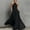 Black, variant on Women's Halter Neck Sleeveless Maxi Dress Backless Side Pockets Solid Color Casual Loose Fit Dress Yellow