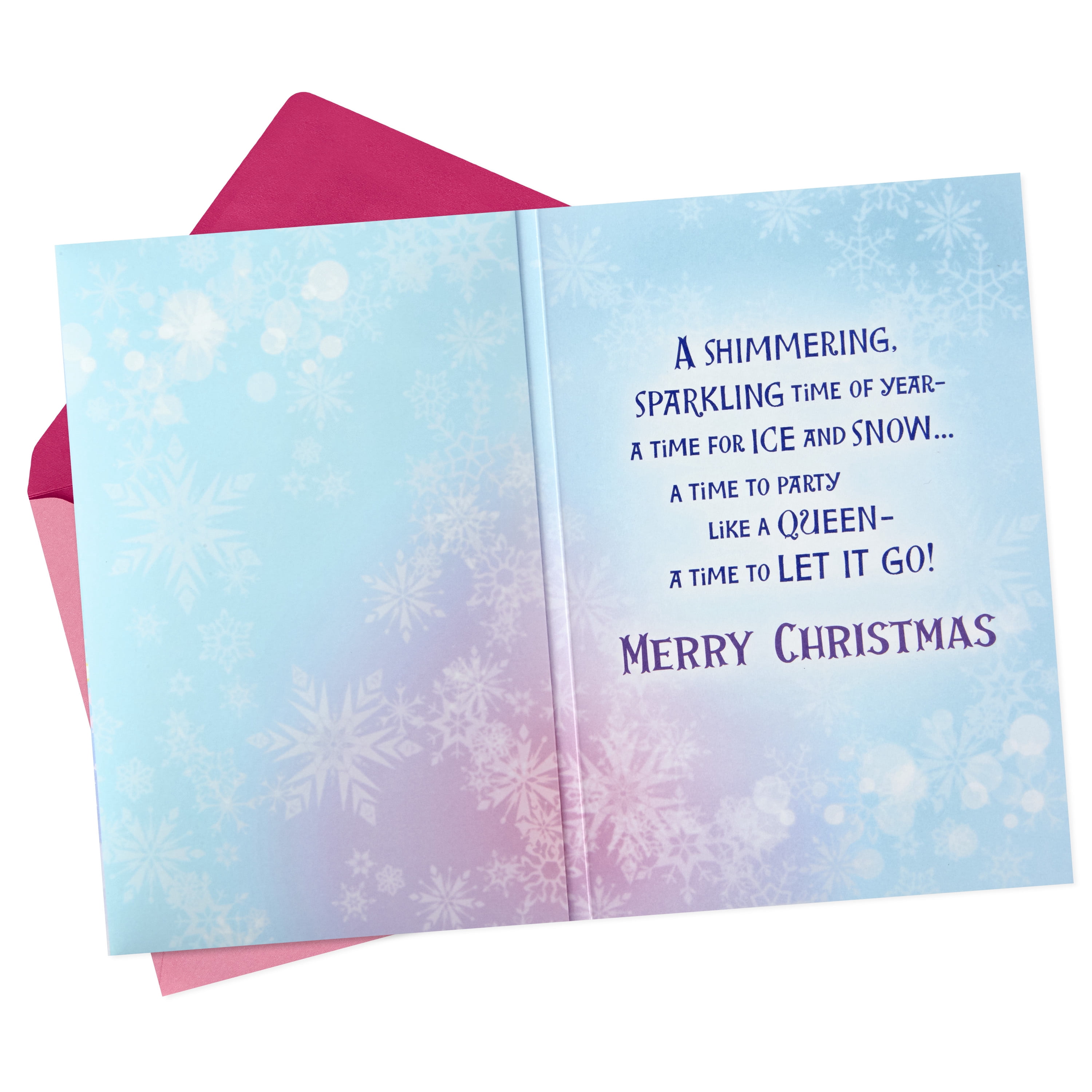(4 pack) Hallmark Disney Frozen Musical Christmas Card for Kid (Plays Let it Go)