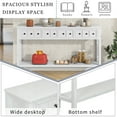 thumbnail image 5 of Console Table, Console Tables for Entryway with 4 Drawers and Open Storage Shelf, 60" Long Sofa Table in Solid Wood, Narrow Console Table for Living Room, Couch, Hallway, Foyer, Kitchen Counter, White, 5 of 9