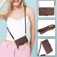 thumbnail image 3 of Allytech iPhone 14 6.1" Zipper Wallet Case with 6 Card Slots, [Wrist Strap] [Shoulder Lanyard] Premium PU Leather Flip Stand Protective Case for Apple iPhone 14 5G 2022, Brown, 3 of 10