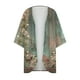 thumbnail image 4 of Puntoco Cárdigan tipo kimono con estampado floral y mangas abullonadas para mujer, blusa informal de gasa suelta Puntoco Puntoco-1, 4 of 4