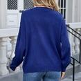 thumbnail image 5 of Yindaity Cardigan for Women Womens Knit Cardigan Long Sleeve Open Front Button Down Jacket (Blue,XL), 5 of 6