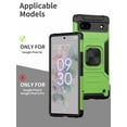thumbnail image 6 of Pixel 6A Case with 2 Screen Protector, [Military Grade] Drop Proof Shockproof Protection Phone Case with Magnetic Kickstand Car Mount Holder for Google Pixel 6A 5G 6.1inch (Green), 6 of 7