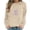 Khaki Sweatshirts, variant on Jsaierl Womens Halloween Sweatshirts Cute Graphic Pullovers Stretch Going Out Crewneck Long Sleeve Sweater Tops Halloween Clothes, Sizes S-2XL