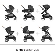 Evenflo Shyft Intuiti Travel System With Revolve180 LiteMax NXT Rotating Infant Car Seat, Black Shale