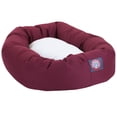 thumbnail image 2 of Majestic Pet Poly/Cotton & Sherpa Bagel Dog Bed Machine Washable Burgundy Extra Large 52" x 35" x 11", 2 of 5