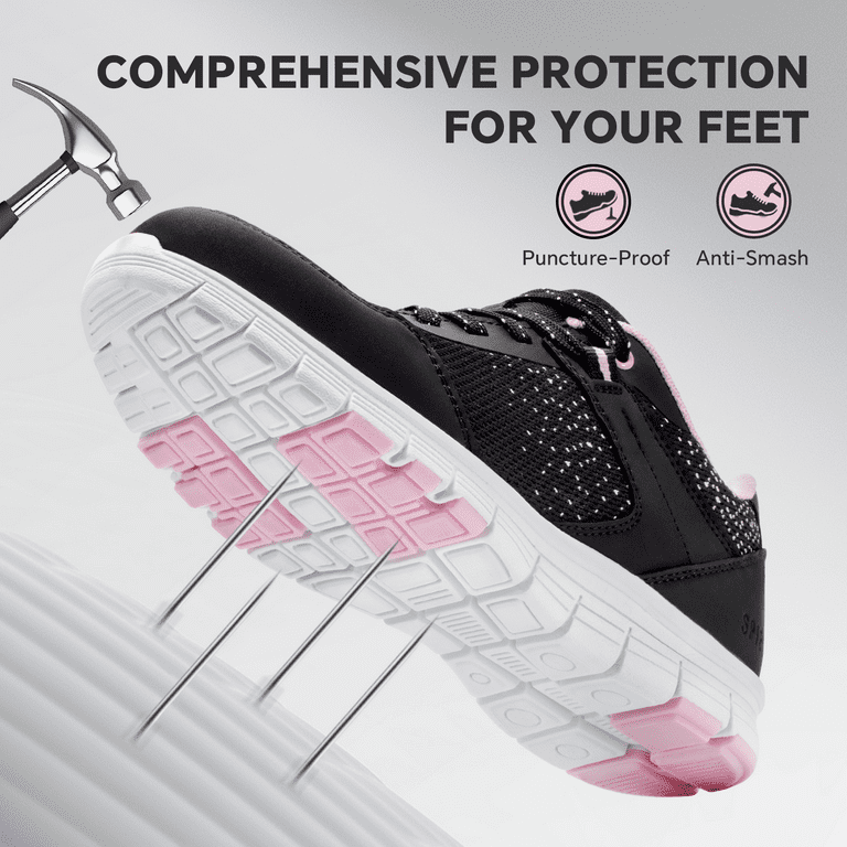 SPIEZ Women's Lightweight Composite Toe Safety Shoes, Anti