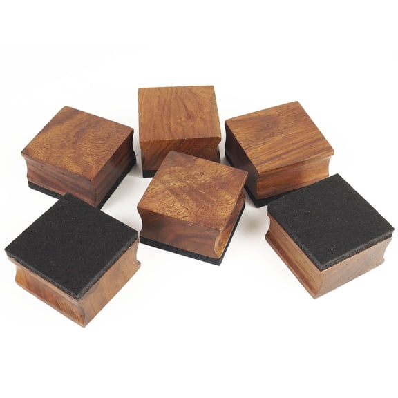 Inkdotpot Pack of 6Dry Erase Erasers / Dry Erasers With Wooden Handle , 2" x 2" - Perfect Whiteboard Erasers for Classroom-Home-and Office