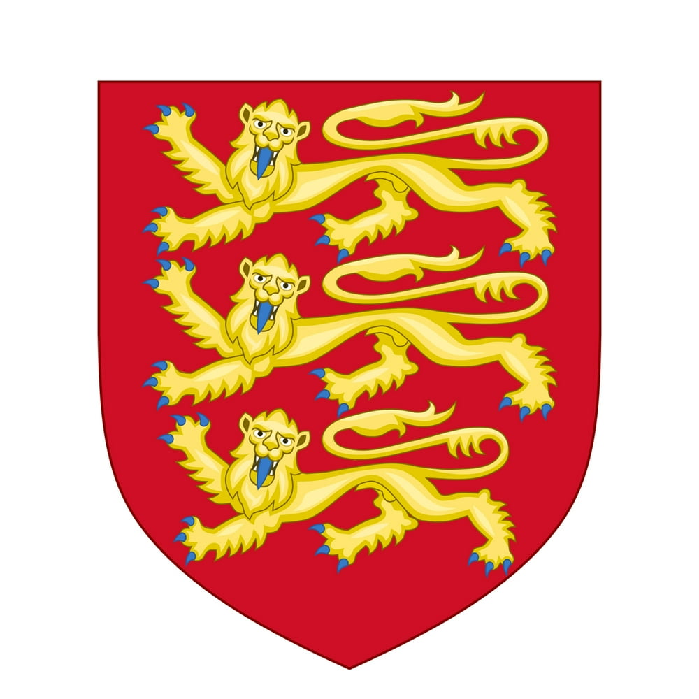 Royal Arms of England Medieval Coat of Arms Decorative Car Truck Window