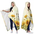thumbnail image 2 of Sunflowers Cat Wearable Blanket Hoodies for Women Men Adults Cat Lovers Cozy Plush Bee Black Cats Hooded Blankets for Bedding Travel Decor Birthday Gifts 50×60 Inch, 2 of 5