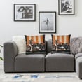 thumbnail image 3 of Shangniulu Motocross Print Pillow Cover Autobike Vehicle Extreme Sport Decorative Square Cushion Cover Orange White Stripe Modern Design Cushion Case for Party Housewarming Office RV,2 Pack, 3 of 6