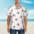 thumbnail image 4 of Balery Umbrella Cat Print Men's Hawaiian Shirts Short Sleeve Beach Shirt Relaxed Fit Vacation Button Down Shirts-Medium, 4 of 9