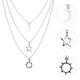thumbnail image 3 of 3 piezas de colgante de estrella, luna y sol para clavícula, collar de cadena, joyería para amigos y familiares, regalo, 3 of 6